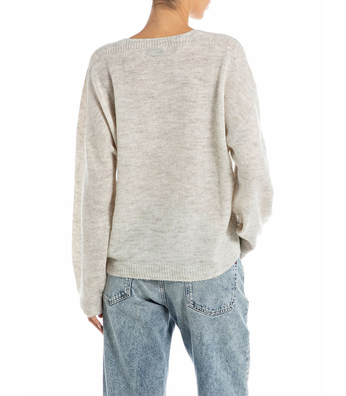 シームレスVネックセーター 詳細画像 メランジグレー 2